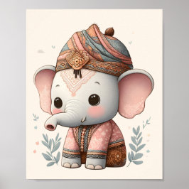 Poster Nursery Art Nusantara / Patrimoine Bébé Animaux
