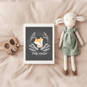 Poster Nursery Fox d'hiver