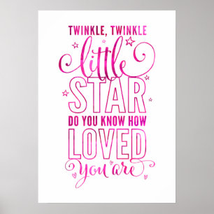 Poster NURSERY RHYME scintille, scintille petite étoile r