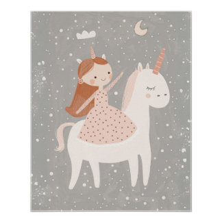 Poster Nursery Unicorn Wall Art, Décor De Salle De Jeu Po