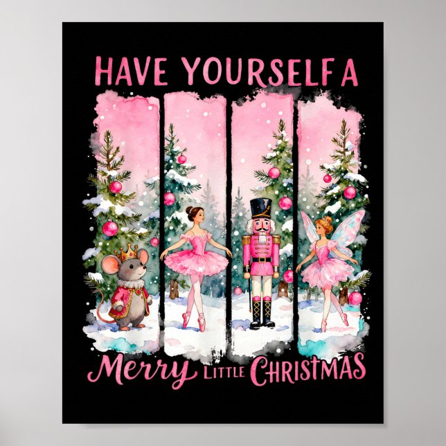 Poster Nutcracker Friends Snow Globe Nk Coquette Bow Chri (Devant)
