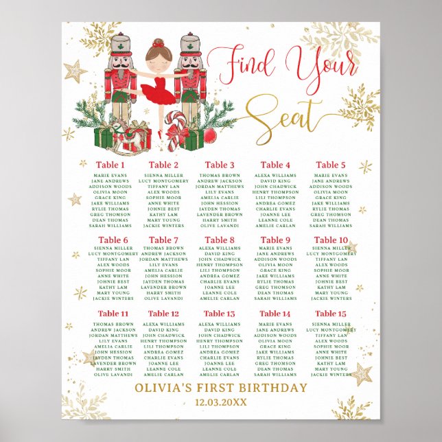 Poster Nutcracker Winter Onederland 1er Anniversaire Plan (Devant)