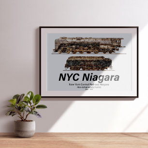 Poster NYC Niagara – Locomotive à vapeur de train américa
