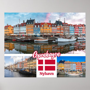 Poster Nyhavn Copenhagen Danemark