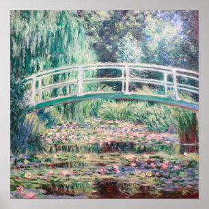 Poster Nymphéas blancs Claude Monet
