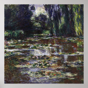 Poster Nymphéas dans l'étang par Claude Monet, Art ancien