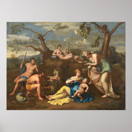Poster Nymphes & Enfant Jupiter - Nicolas Poussin Art