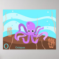 O pour l'affiche de poulpe