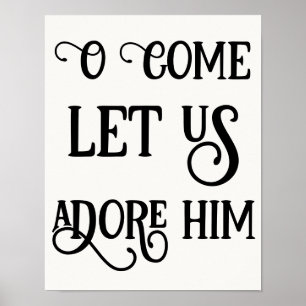 Poster O Venez Laissez-Nous L'Admirer Script Moderne Art 