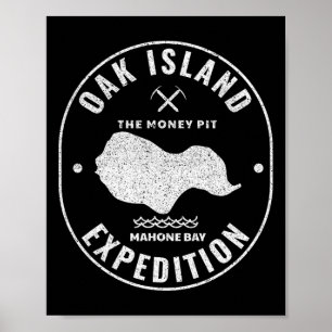 Poster Oak Island Expédition Treast Hunt Retro Mystery