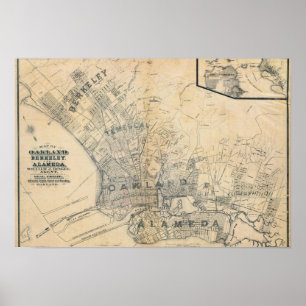 Poster Oakland, Berkeley, Alameda