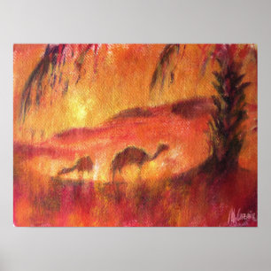 Poster Oasis au Sahara