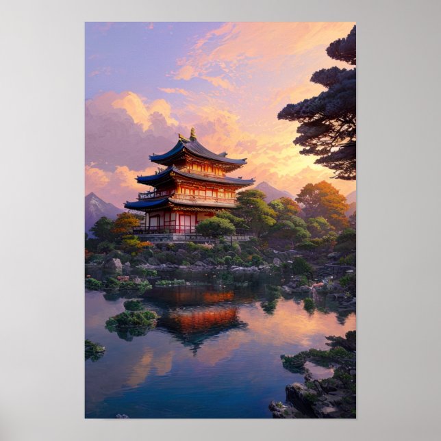 Poster Oasis de calme au bord de la rivière (Devant)