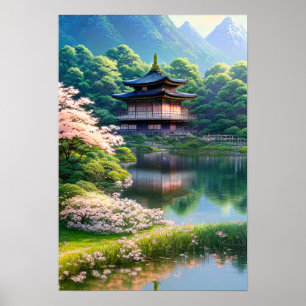 Poster Oasis mythique dans la forêt