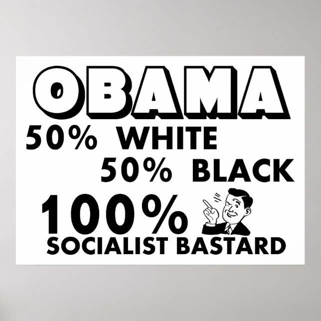 Poster Obama : 100% socialiste ! (Devant)