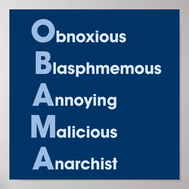 Poster Obama-Acronyme (Devant)