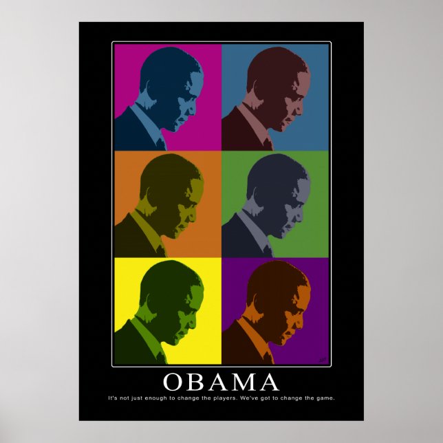 Poster Obama "aveugle en couleur" (Devant)