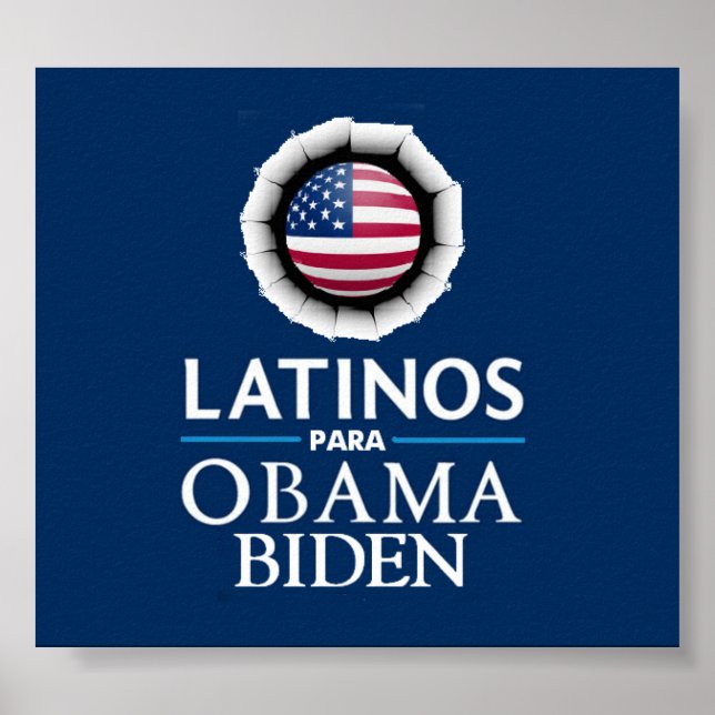Poster Obama Biden LATINOS (Devant)