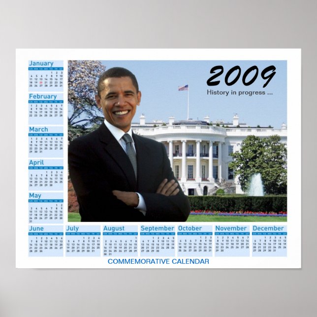 Poster Obama - Calendrier commémoratif 2009 (Devant)
