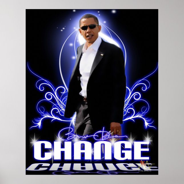 POSTER OBAMA CHANGE (Devant)