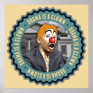 Poster Obama est un clown
