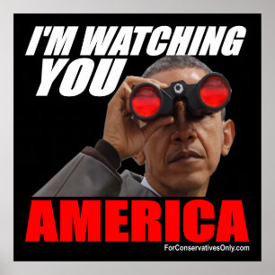 Poster Obama - je vous observe l'Amérique