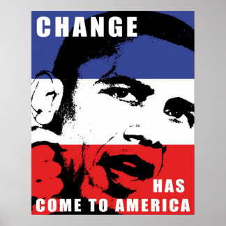 Poster Obama - Le changement est arrivé en Amérique