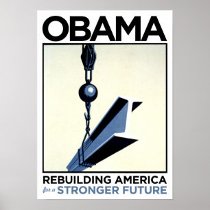 Poster Obama : reconstruire l'Amérique