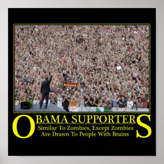 Poster Obama Zombies