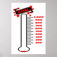 Objectif de collecte de fonds Thermomètre 1K Objec