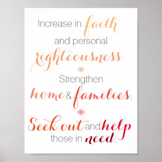 Poster Objectif de la Société de secours à trois volets