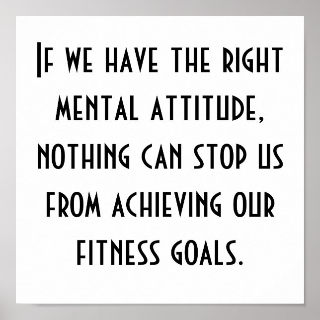 Poster Objectifs de condition physique (Devant)