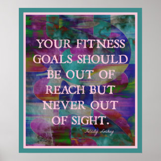 Poster Objectifs de fitness dans la couleur #015