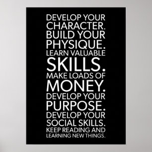 Poster Objectifs de vie pour le bonheur et la réussite