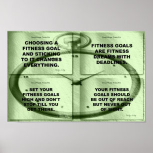 Poster Objectifs Fitness Collage dans le temps
