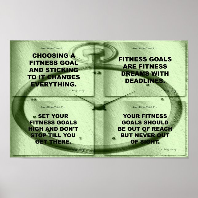 Poster Objectifs Fitness Collage dans le temps (Devant)