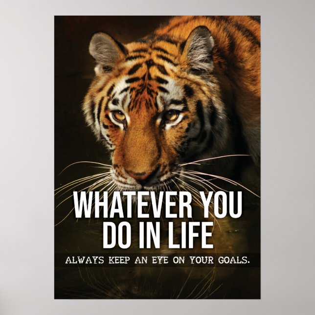 Poster Objectifs - Hustère, Gymnase, Succès - Tiger Motiv (Devant)