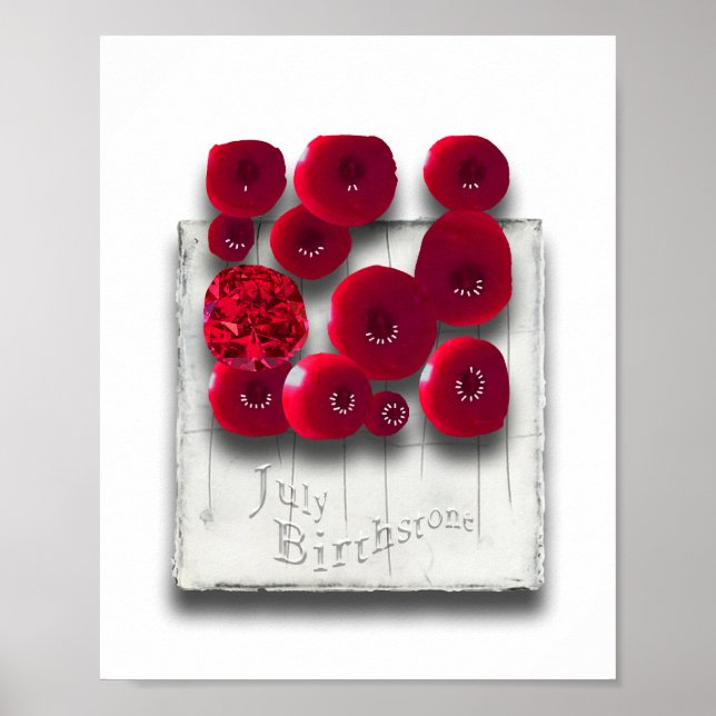 Poster objet_4_variations sur l'affiche de tapis de rubis (Devant)