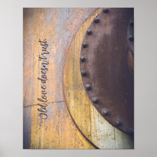 Poster Objet en métal rouillé