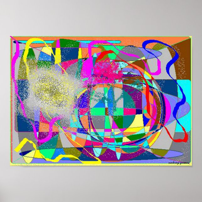 Poster Obscurité par les couleurs - Oeil magique (Devant)