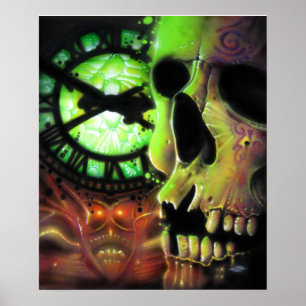 Poster Observant l'horloge encore