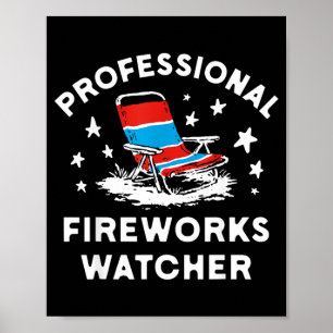 Poster Observateur de feux d'artifice professionnel drôle