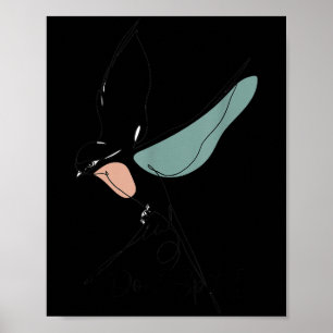 Poster Observation d'oiseaux drôle je ne crache pas i