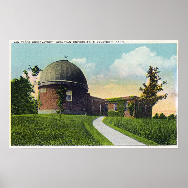 Poster Observatoire Van Vleck de l'Université Wesleyan (Devant)
