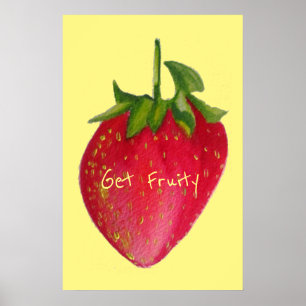 Poster Obtenez à slogan fruité l'art de bruit juteux de