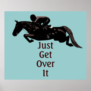 Poster Obtenez juste au-dessus de lui sauter de cheval