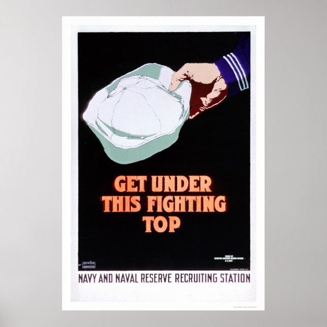 Poster Obtenez sous ce sommet de combat - Marine (US02296 (Devant)
