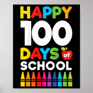 Poster Obtenez Vos Garçons Crayon Filles Enfants 100 Jour