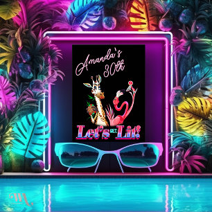 Poster Obtenons Lit Amusant Adulte Anniversaire Cocktail 