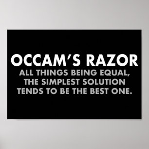 Poster Occam Razor Definition Science Classroom